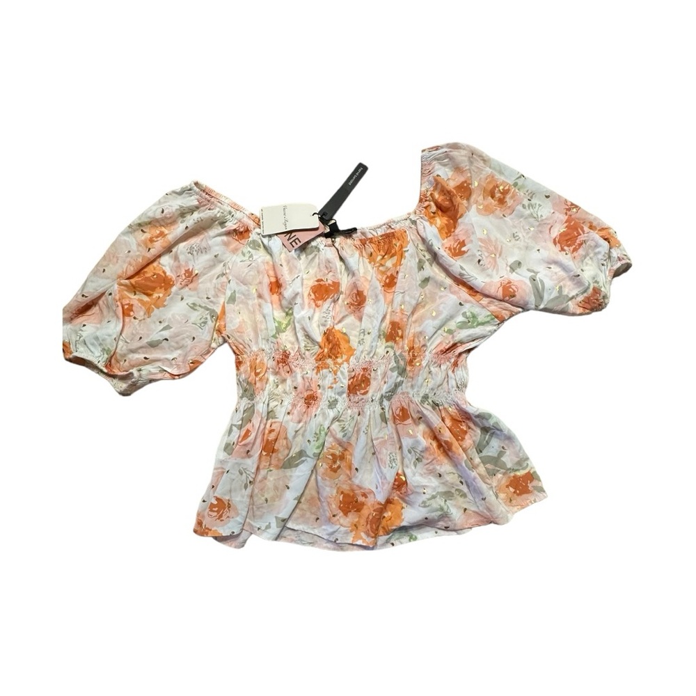 NWT - Harve Bernard Off the shoulder, bell sleeve Size XL midriff shirt.